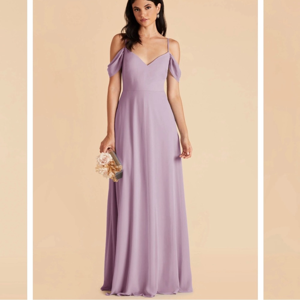 Elegant Lavender Off-Shoulder Dress